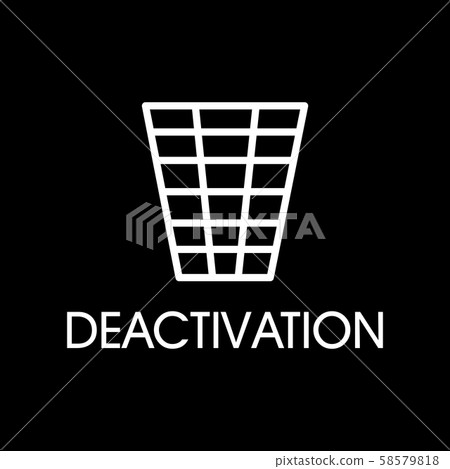 Vector logo, sign of deactivation and inactivity 58579818