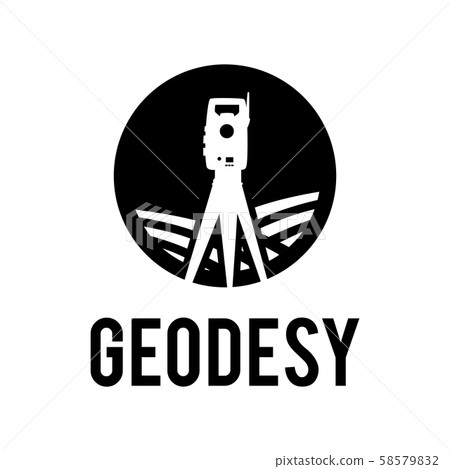Vector logo of geodesy, design and topography Vector logo of geodesy, design and topography 58579832