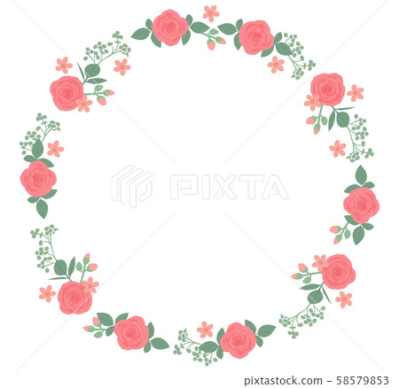 紅玫瑰圓框 58579853