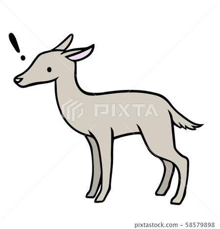 Simple deer illustration (! Mark) 58579898