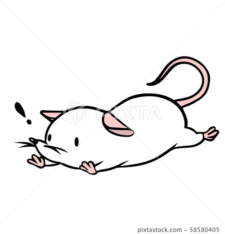 Simple rat illustration (! Mark) Simple rat illustration (! Mark) 58580405