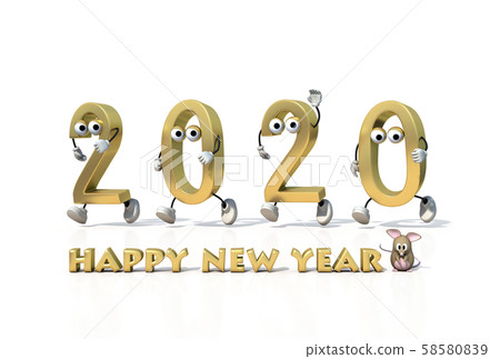 新年賀卡材料2020_6奧林匹克年 新年賀卡材料2020_6奧林匹克年 58580839