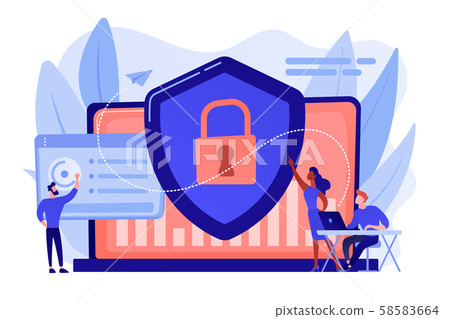 Cyber security concept vector illustration. - Stock Illustration ...