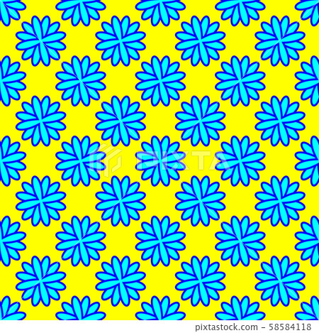 Seamless floral pattern on the yellow background Seamless floral pattern on the yellow background 58584118
