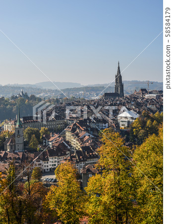 Aerial view of Bern, Switzerland 58584179