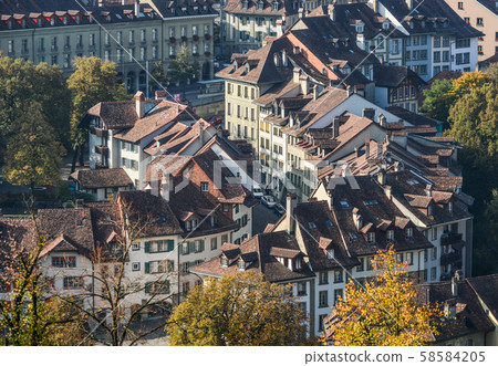 Aerial view of Bern, Switzerland 58584205