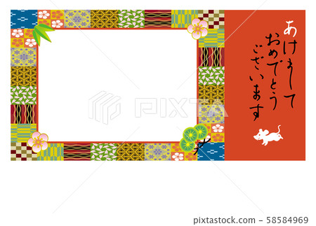 兒童新年賀卡相框,用於照片嵌入 兒童新年賀卡相框,用於照片嵌入 58584969