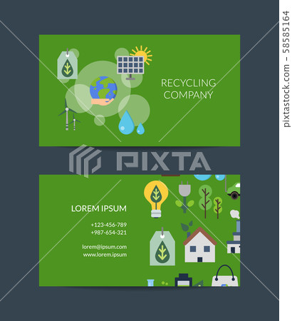 Vector business card template for recycling Vector business card template for recycling 58585164