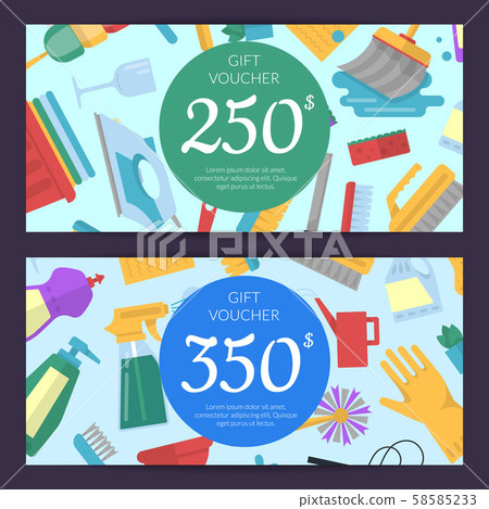 Vector cleaning icons discount banners. Cleanliness and tidiness Vector cleaning icons discount banners. Cleanliness and tidiness 58585233