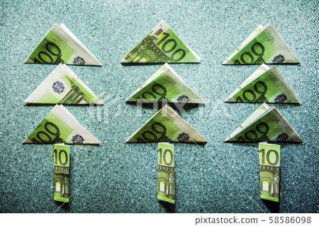 money tree symbol marble background  58586098