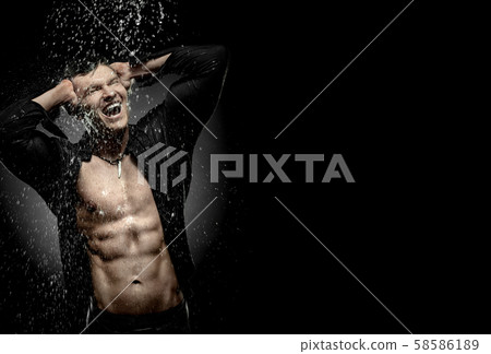 muscular sexy guy 58586189