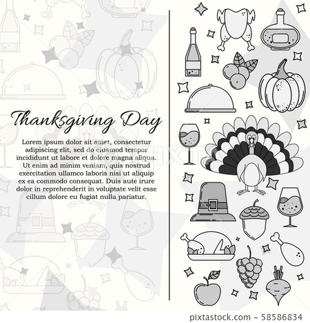 Thanksgiving card concept. Vector illustration for design and web 58586834