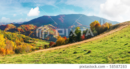wonderful sunny autumn day in mountains 58587283