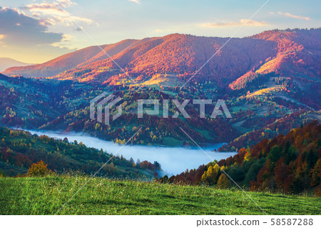 magical sunrise in mountains magical sunrise in mountains 58587288
