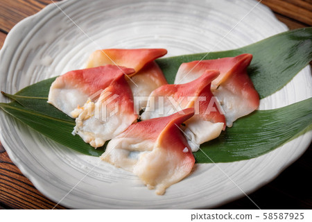 hokkigai, japanese surf clam for sushi hokkigai, japanese surf clam for sushi 58587925