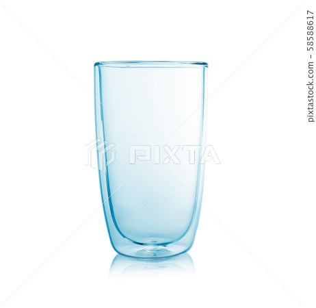 empty crystal glass isolated on white background empty crystal glass isolated on white background 58588617