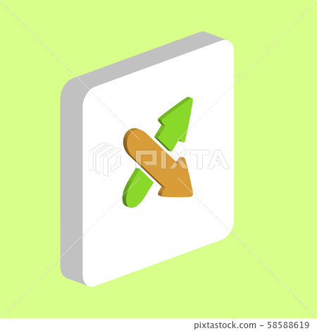 crossing arrow computer symbol crossing arrow computer symbol 58588619