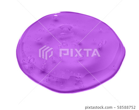 Cosmetic Cream Gel Texture Isolated On White Background. Close Up Of Green Transparent Drop Of Skin Cosmetic Cream Gel Texture Isolated On White Background. Close Up Of Green Transparent Drop Of Skin 58588752