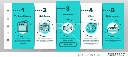 Dj Device Onboarding Elements Icons Set Vector Dj Device Onboarding Elements Icons Set Vector 58588827