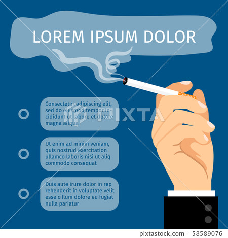 Male hand holding cigarette poster 58589076