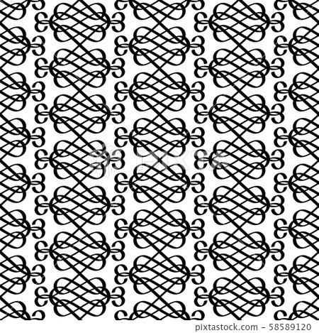 Decorative linear swirls pattern - Stock Illustration [58589120] - PIXTA
