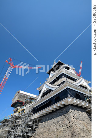 Kumamoto Castle restoration work Kumamoto Castle restoration work 58590568