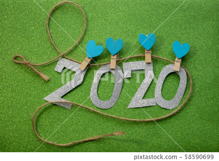 rat in a New Year's decor. Symbol of the year 2020 is a rat. rat in a New Year's decor. Symbol of the year 2020 is a rat. 58590699