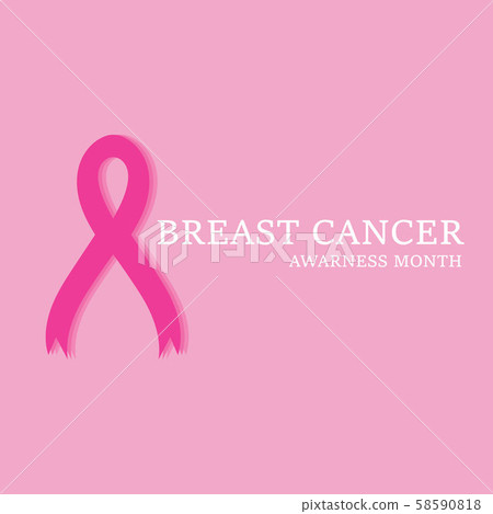 Breast cancer awareness ribbon 58590818
