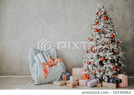 Christmas background Christmas tree new year gifts decor Christmas background Christmas tree new year gifts decor 58590968
