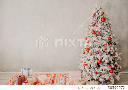 Christmas tree Garland lights new year holiday gifts white decor Christmas tree Garland lights new year holiday gifts white decor 58590972