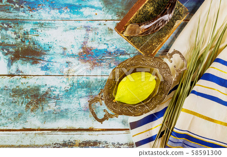 Religion jewish celebration holiday Sukkot. Etrog, 58591300