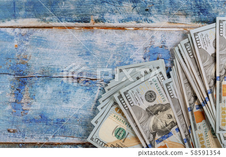 Sign money cash american dollars in blue old Sign money cash american dollars in blue old 58591354