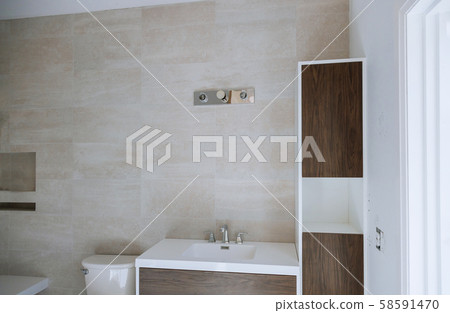 Sink of contemporary minimalist washbasin with Sink of contemporary minimalist washbasin with 58591470