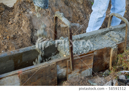 Sidewalk renewal road infrastructure repair of 58591512