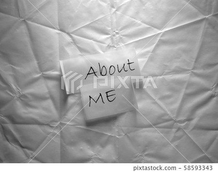 Close up of an About Me 58593343