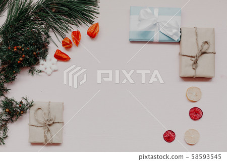 Christmas background New Year Christmas Tree presents holiday 58593545