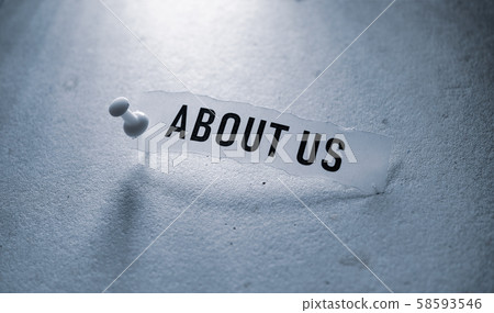 About Us Paper Tag 58593546