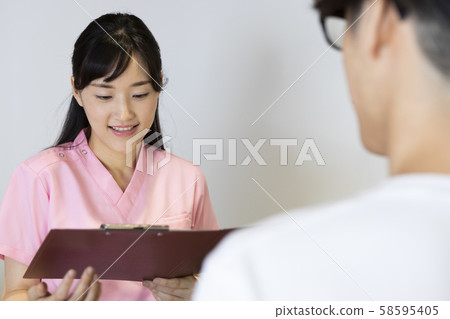 Hospital reception Hospital reception 58595405