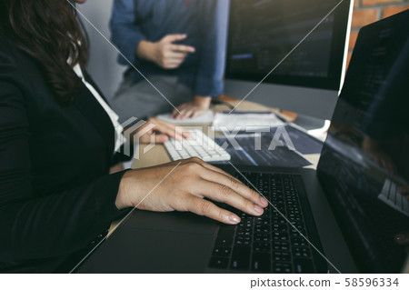 Professional development programmer cooperating 58596334