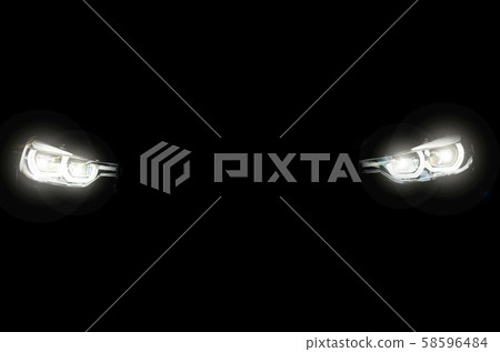 Modern car headlights Modern car headlights 58596484