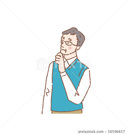 Senior man, person, illustration Senior man, person, illustration 58596657