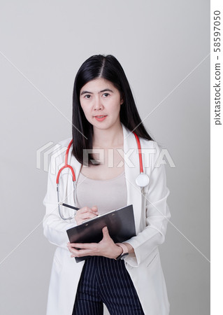 Young nurse with a stethoscope 58597050