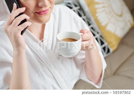 Delicious morning cappuccino 58597802