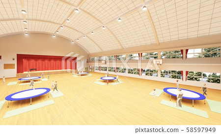 小學體育館蹦床練習圖32 58597949