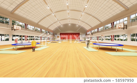小學體育館蹦床練習圖30 58597950