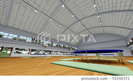 Elementary School Gymnasium Trampoline Practice No People Illustration 19 Elementary School Gymnasium Trampoline Practice No People Illustration 19 58598351
