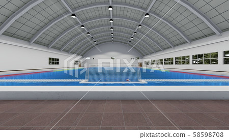 Water Polo Pool CG Game Illustration 3 Water Polo Pool CG Game Illustration 3 58598708