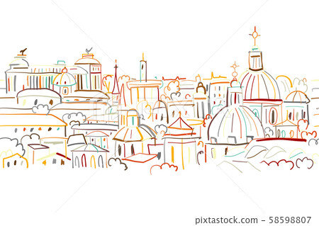 Cityscape background, seamless pattern for your design Cityscape background, seamless pattern for your design 58598807