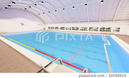 Water polo pool CG game illustration 12 58598924