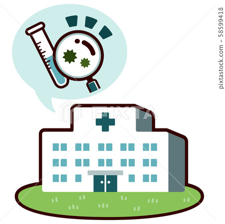醫院建築檢查矢量圖 58599418